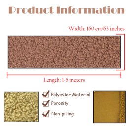 1 m Teddy Plush Fabric, Sold by the Metre, 160 cm Wide, Teddy Fur Fleece Fabric for Sewing, Fluffy, Soft Plush Fabric, Polyester Fabric, Thickened Decorative Fabric for DIY Crafts, Clothing, Toy,