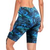 RELLECIGA Women's Blue Leaf High Waisted UV Sun Protection Swim