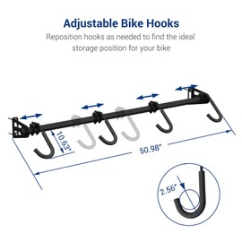 FLEXIMOUNTS 4 Bike Storage Rack, Heavy Duty Wall Mount Hanger for Home & Garage, Holds Up to 200lbs