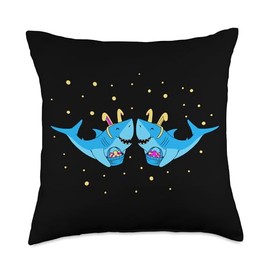 Egg Rabbit Hai Whale Bunny Costume Jesus Resurrection Easter Throw Pillow