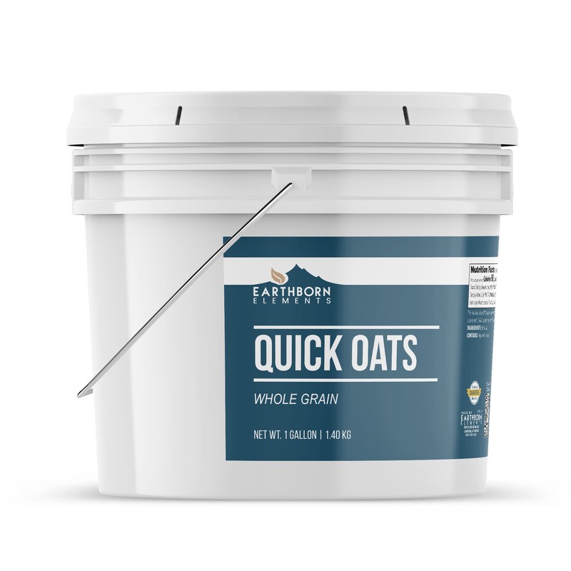 Earthborn Elements Quick Oats 1 Gallon, Bulk Size, Quick Breakfast,