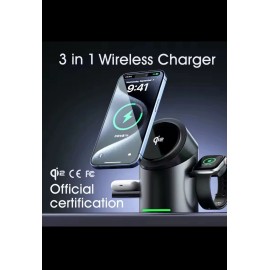 MOKYIEAKAN Rotation 3 in 1 Wireless Charging Stand , Charging Station with Magnet