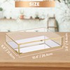 AMGSH Glass Display Box, Golden Vintage, Square, 2.6 x 10.4
