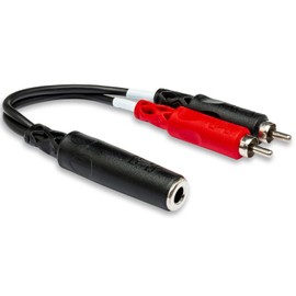Hosa YPR-257 1/4" TRSF to Dual RCA Stereo Breakout Cable