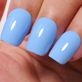Ozzeal Gel Polish, 0.5 Fl Oz Light Blue Gel Nail Polish Spring Summer Soak off LED UV Gel Nail Polish Art Starter Manicure Salon DIY Nail Gel Polish