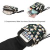 Goodhan Floral Embroidery Crossbody Bag, Mini Canvas Shoulder Bag Cellphone