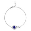 Gemlanto 925 Sterling Silver Bracelet Infinity Created Blue Sapphire September
