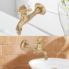 Vintage Solid Brass Single Handle Faucet for Washing Machine Wall