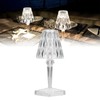 LED Crystal Table Light USB Charging Transparent Prism Dimmable Desk