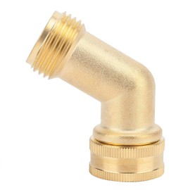 45 Degree Hose Elbow- Eliminates Stress and Strain On RV Water Intake Hose Fittings, Solid Brass