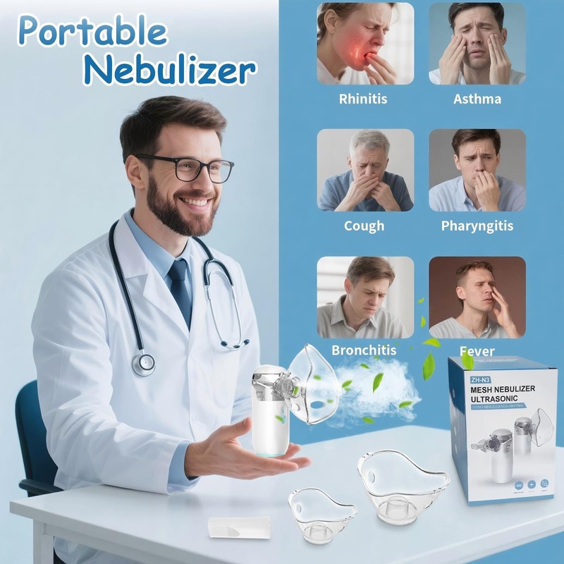 Portable Nebulizer, Mini Nebulizer Machine, Children's Atomizer, Handheld Nebulizer for