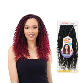 FreeTress Crochet Braids Boho Hippie Braid 12" (1B Off Black)