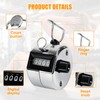 LKbeuuu Metal Handheld Tally Counter, Clicker Counter with 4 Digit