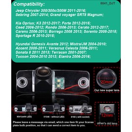 New Lens HD Colour Car Rear View Camera, 170° Super Wide Angle Waterproof Night Vision Car Camera for Sebring/Genesis Avante/Mistra/JM/Accent/Sonata/Terracan/Tucson/Elantra