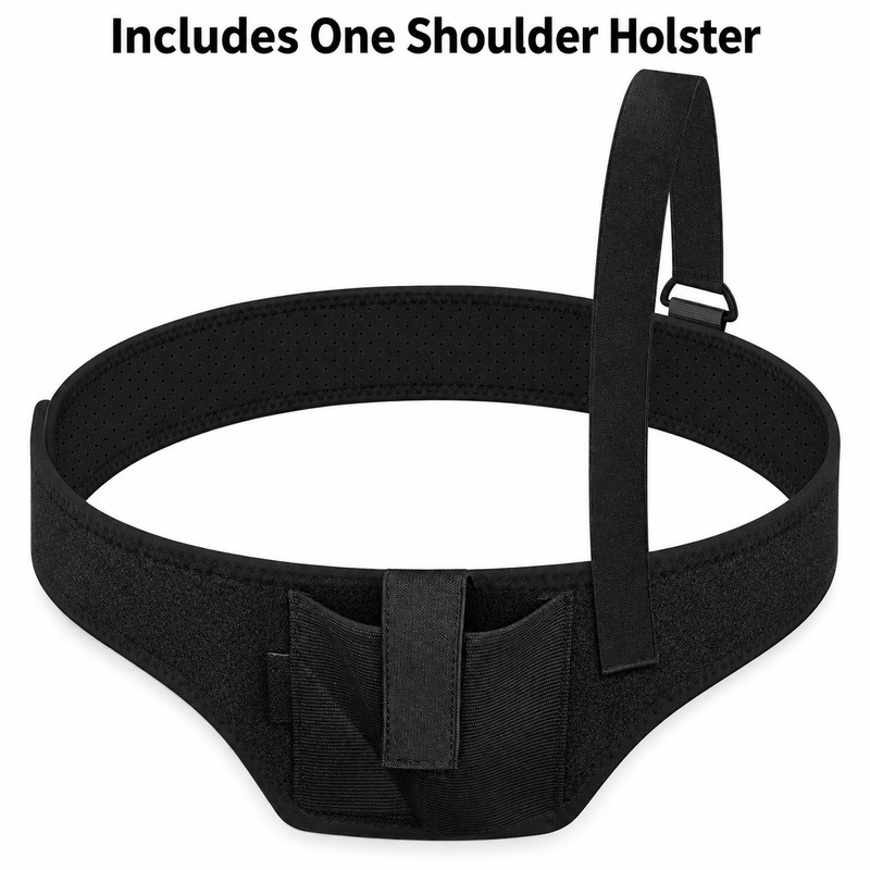 Adjustable Shoulder Holster – Black Underarm Holster with Retention Strap