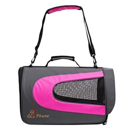 Pawer 18” x 11”x 11” Soft-Sided Foldable Airline Approved Pet Carrier for Cat, Puppy and Small Dog, Washable 600D Oxford Fabric, with Handle and Strap for Carry, Multiple Colors Available