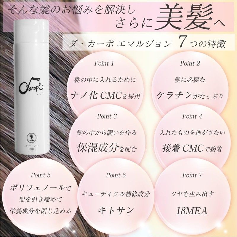 Kreis (Kreis) Dacapo Emulsion Dacapo No-Rinse Treatment 200g