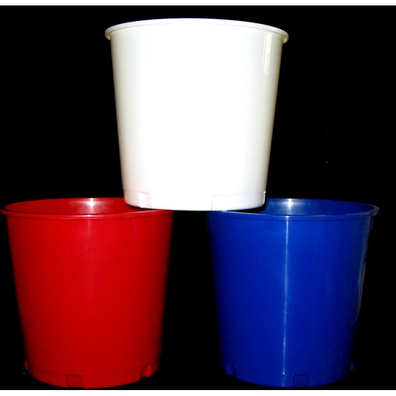 Buckets, 176 Ounces, Pack 3, Colors Red White Blue