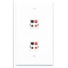 RiteAV - 2 Port Speaker Wall Plate - Bracket Included