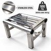 Stainless Steel Low Step Stool, 9.45 x 7.05 x 5.91