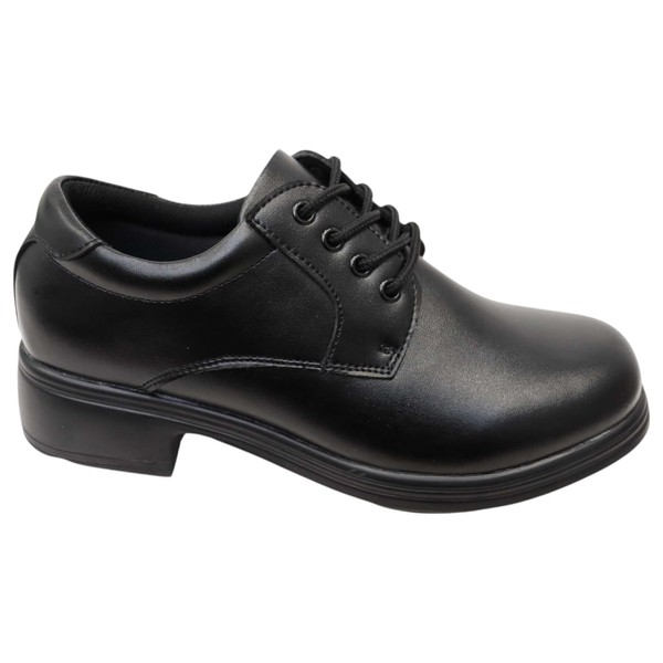 Grosby Girl's Ellery School Shoe, Black, UK 5.5/US 6 Little