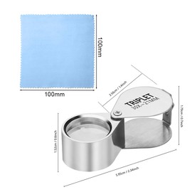 OUDQFCJ Folding Magnifier for Gemstones Diamonds Jewellery Stamps Coins Antiques Watches (30x Magnification)