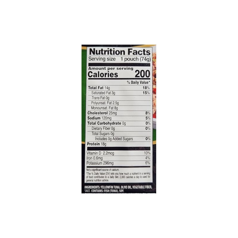 3 Pack of Packaged Tuna Dolores (2.6oz, Chunk Yellowfin Tuna