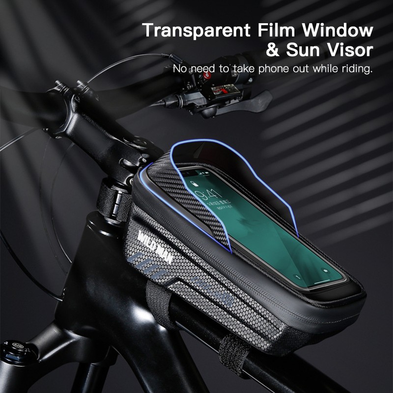 Bike Phone Bag Waterproof Top Tube Bag Bicycle Touchscreen Phone