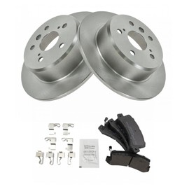 Rear Brake Pad & Rotor Kit Brake Pads Brake Rotor Semi-Metallic Compatible with 1992-1996 Lexus ES300 1999-2003 RX300 Toyota Camry