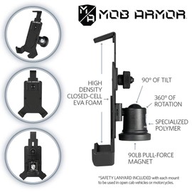 Mob Armor Mob Mount Magnetic – Universal Smartphone Holder - Large - Black