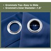 PI Blackout Bedroom Curtains,Thermal Insulated Ring Top Window Treatment,Room Darkening