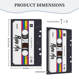 YIJIKJY Decorative Light Switch Plate Covers Vintage Cassette of 80s Music Design 1 Gang No Device Single Blank Outlet Covers Wall Plate Light Switch Cover Plate for Bedroom Home Decor