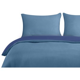 Utopia Bedding Utopia Bedding King Size Duvet Cover Set - Soft Microfibre Polyester Duvet Cover Set with Pillow cases - Bedding Quilt Cover Set (Navy/Blue)