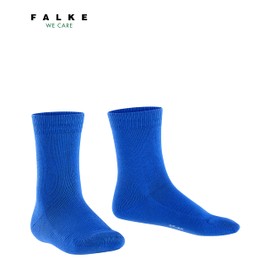 FALKE Unisex Children's Family Socks Breathable Sustainable Organic Cotton Reinforced Children's Socks Short Durable Skin-Friendly Non-Slip Plain 1 Pair, Blue Cobalt Blue 6054
