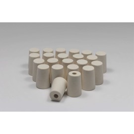 20+2 Rubber Stopper Set, Including 20 of #0 and 2 of #0 with 1-Hole Bonus, White, Set of 22
