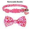 ADOGGYGO Pink Valentine's Day Cat Collar with Bowtie Bandana, Valentine
