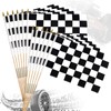 12 Pack 12x18 Inch Black and White Checkered Racing Flags