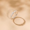 Titaniumcentral Women's Ring Slim Simple Rose Gold Silver Cubic Zirconia