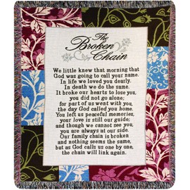 Manual Inspirational Collection 50 x 60-Inch Tapestry Throw, Broken Chain Poem