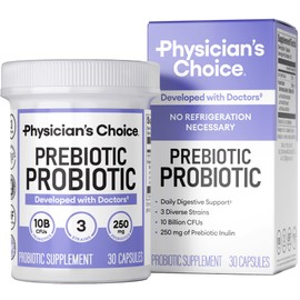 Physician's CHOICE Prebiotic-Probiotic - Multi-Strain Probiotics & Synergistic Prebiotics -Designed for Digestive Health, Supporting Gut Microbiome - Powerful PrePro for Gut Health - for Women & Men