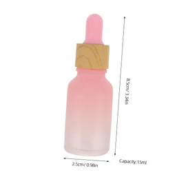 VICASKY 5pcs Gradient Frosted Essential Oil Dropper Bottles Portable Cosmetic Containers for Travel Beauty Salons Durable Design with Non Slip Grip
