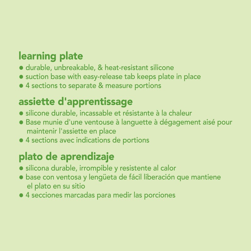green sprouts Learning Plate, Green