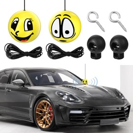 QZTYTY 2PCS Double Garage Parking Aid, Parking Stopper for Garage, Parking Assistant with Ball Sensor Assist Solution, Parking Guide System Sensor Assistant Car Accessories for Vehicles (Smile*2)