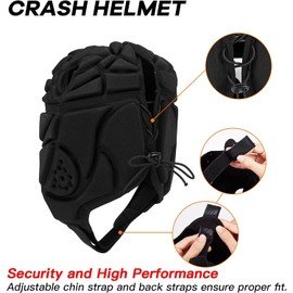 Rugby Headguards, Soft Football Helmet 7v7 Rugby Helmet Soft Padded Headgear Rugby Helmet Headguard Autism Special Needs Head Protection for Adults Kids