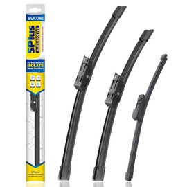 5 PLUS - Limpiaparabrisas de silicona de repuesto para limpiaparabrisas Volkswagen VW Tiguan 2018-2022 (juego de 3), limpiaparabrisas de repuesto...  