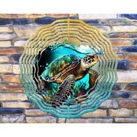 Liberty Flags & Gifts 10" Sea Turtle Tortoise Ocean Wind Spinner Yard Decor 3D Kinetic rws099