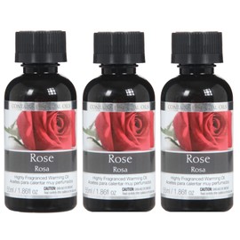 Hosley Rose Fragrance Warming Oils for Aromatherapy, Meditation, Yoga, Spa Highly Scented Fragrance Oils for Home 55 ml Bottles (Pack of 3)