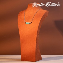 Rustic Couture's Western Turquoise Necklace Jewelry for Women Cowgirl Vintage Necklace, Metal, sythetic turquoise