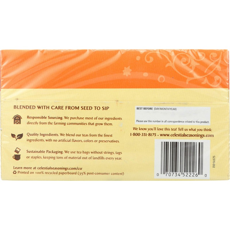 Celestial Seasonings Herbal Tea Caffeine Free Sleepytime Peach - 20