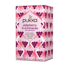 Pukka Herbs Elderberry & Echinacea Tea 20 sachet X 5 (Pack of 5)